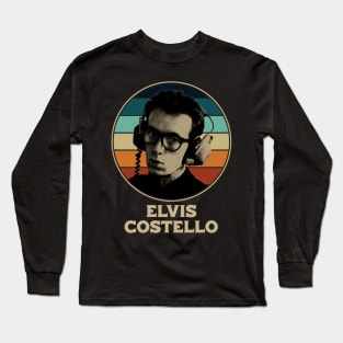 retro elvis costello Long Sleeve T-Shirt